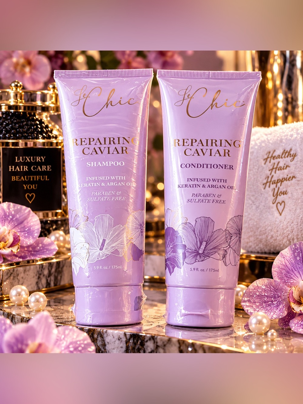 Le Chic Repairing Caviar Shampoo & Conditioner Set